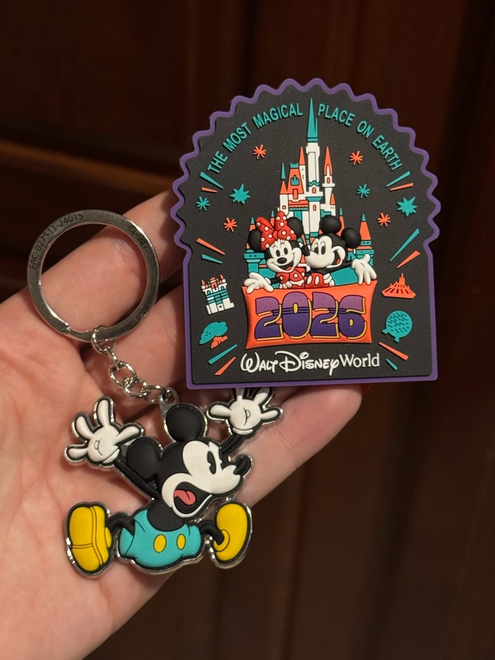 2026 Walt Disney World Magnet and Mickey Keychain
